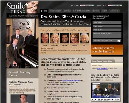 smiletexas.com after redesign